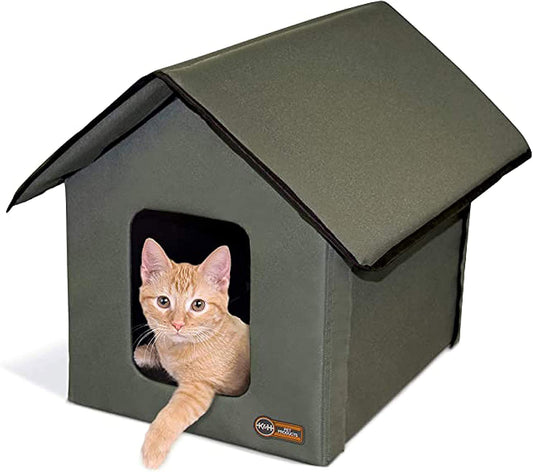 Weatherproof Outdoor Cat Shelter with Dual Doors – Insulated Cat House for Outdoor, Barn & Feral Cats